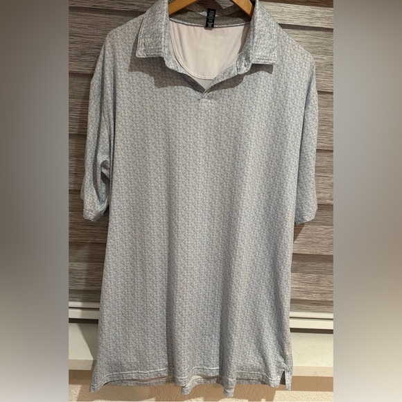 AndersonOrd Golf Polo Men's size Extra Large Blue with White Weave Pattern Shirt - Picture 1 of 5